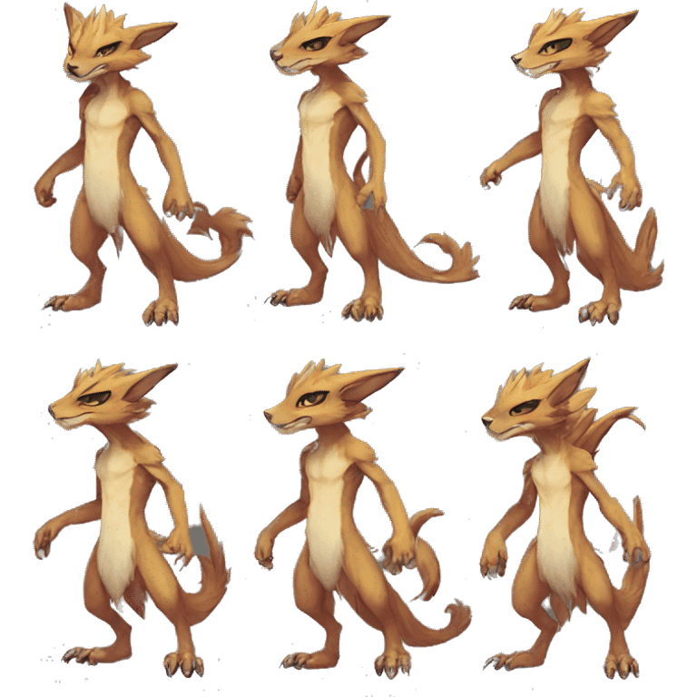 Anthro Vernid-WickerBeast-Protogen-Primagen-Fakémon Full Body emoji