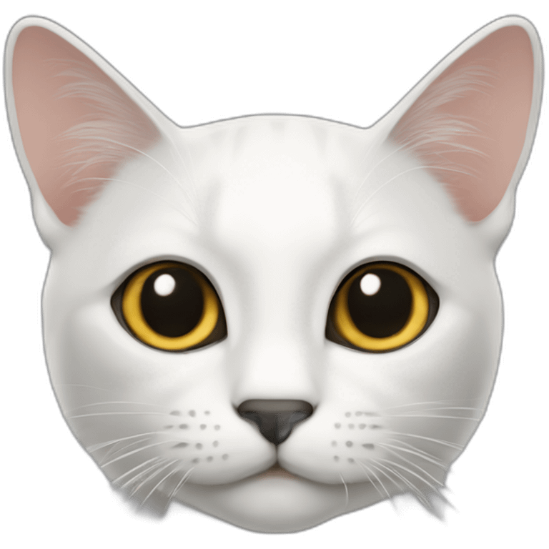 Gato blanco manchas negras emoji