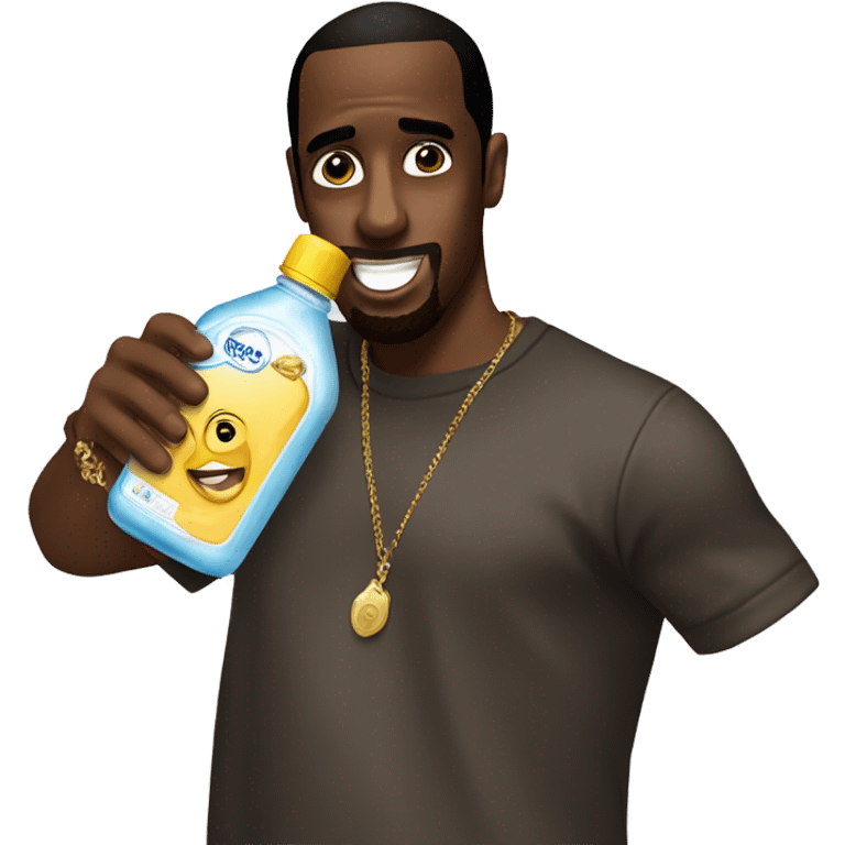 P diddy holding baby oil emoji