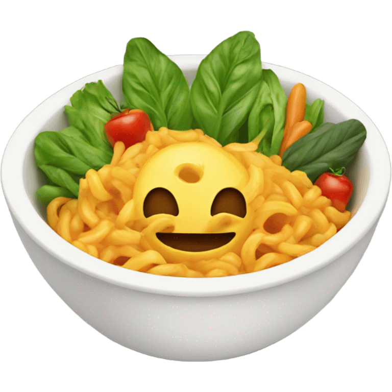 Vegetarian food in a bowl emoji