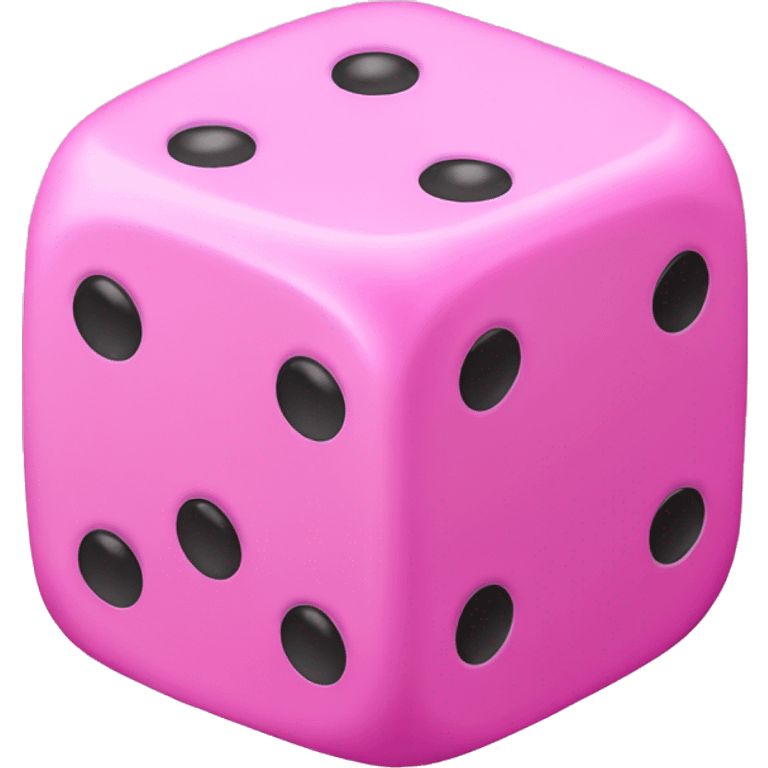 Pink dice  emoji