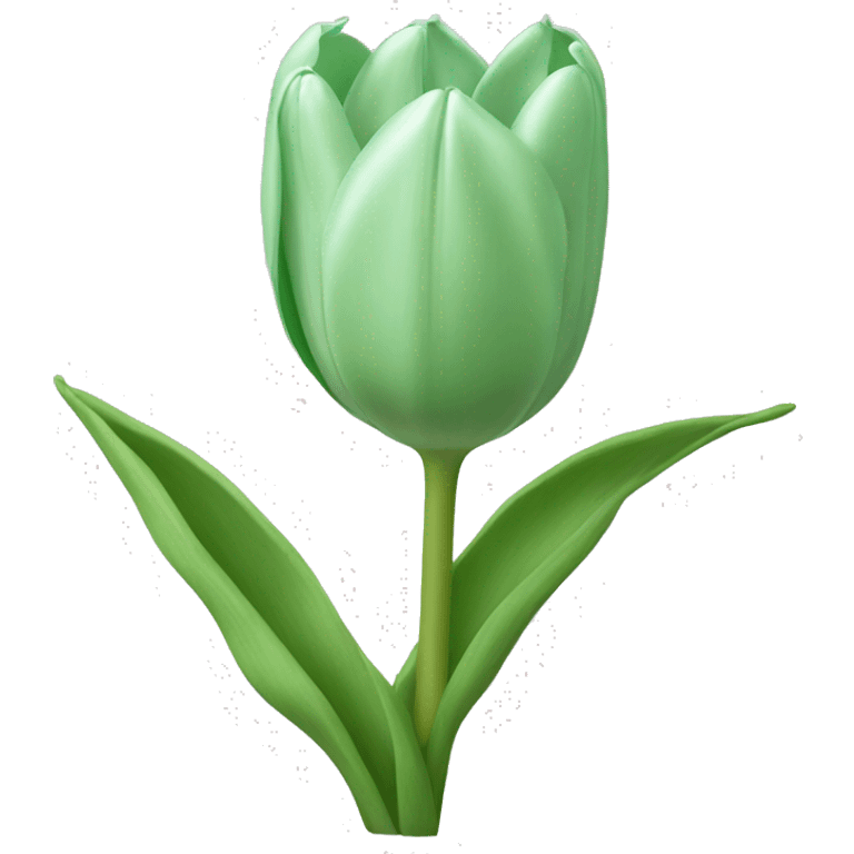 Pastel green tulip emoji