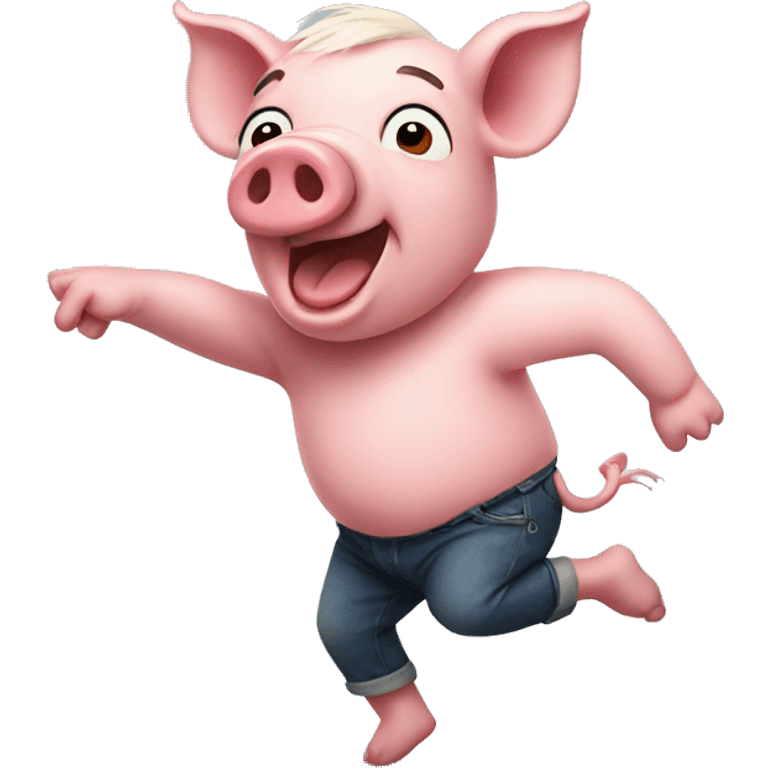 Pig dancing emoji