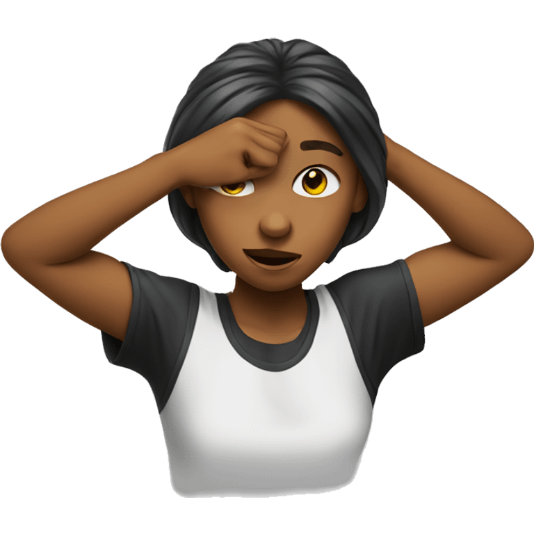 girl dabbing emoji