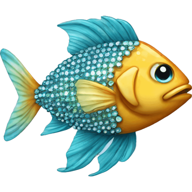 Bedazzled fish emoji