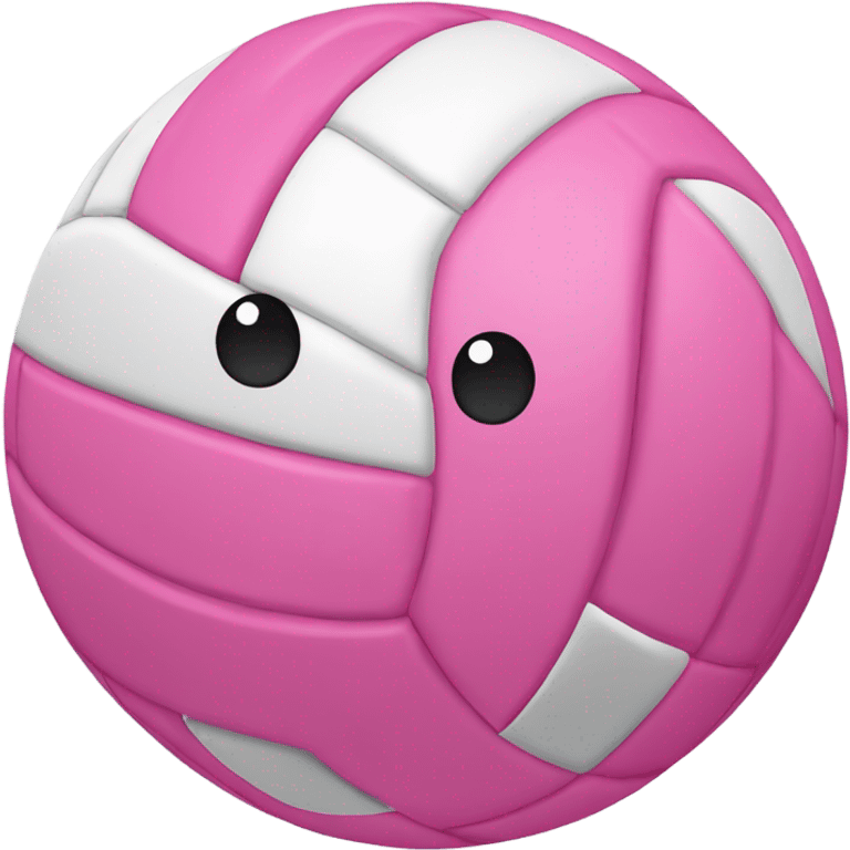 Pink volleyball emoji