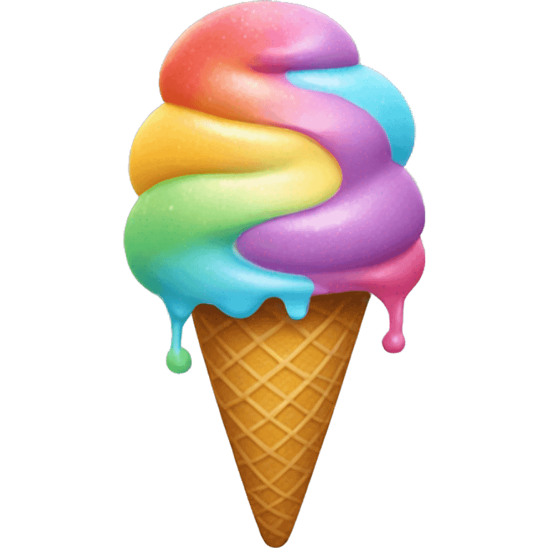 Rainbow icecream emoji