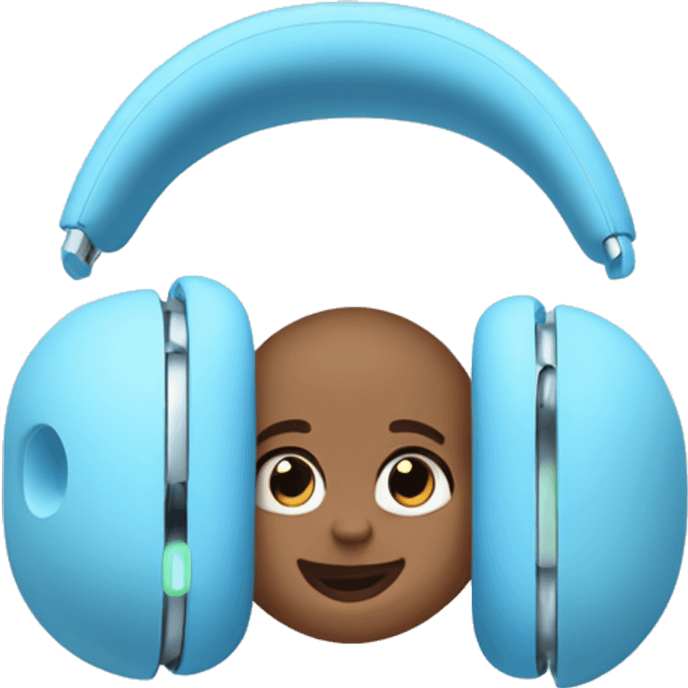 Baby blue AirPods Max  emoji