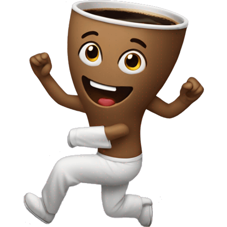 Coffee dancing emoji