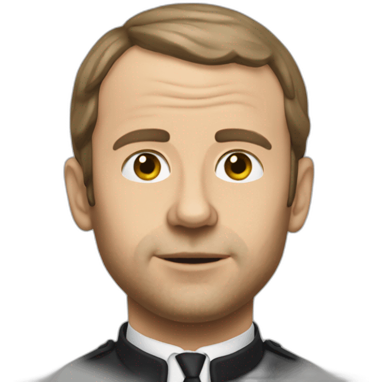 Macron mange emoji