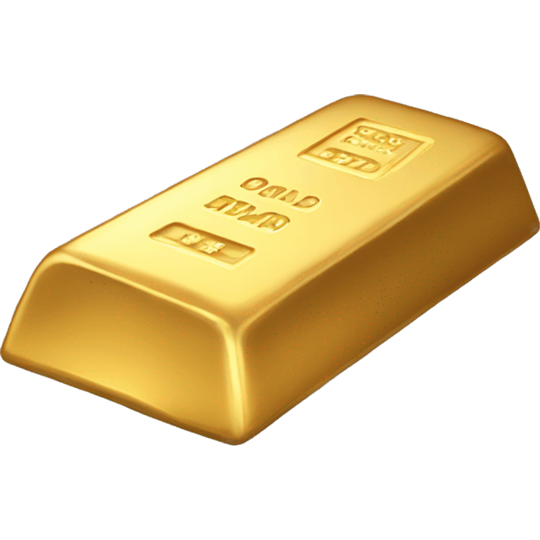 Cartoony Gold Bar only one gold bar NO TEXT Imitate iphone emoji