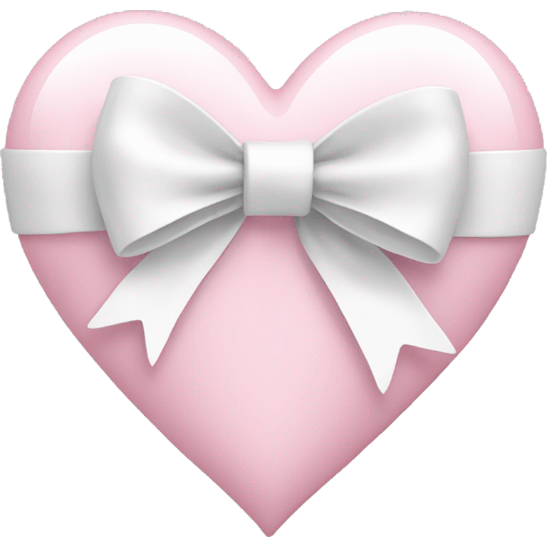 Light pink heart with a white bow  emoji