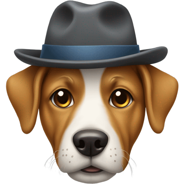 Dog wearing a hat emoji