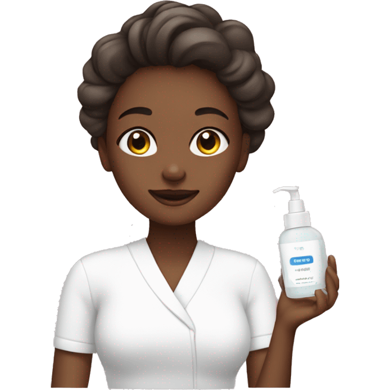 Girl doing skincare emoji