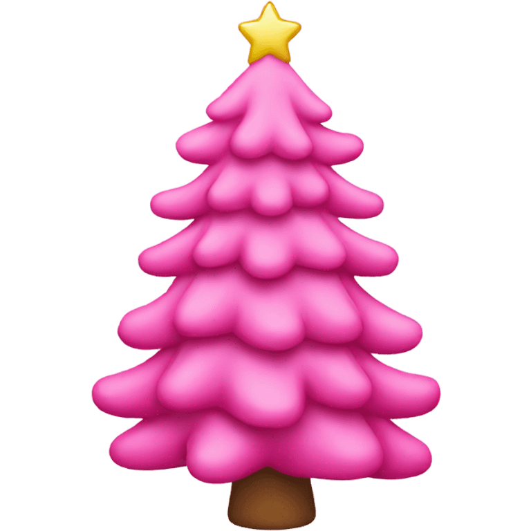 Pink Christmas tree emoji