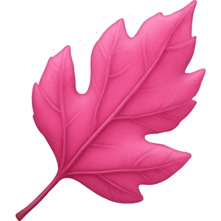 Pink leaf emoji