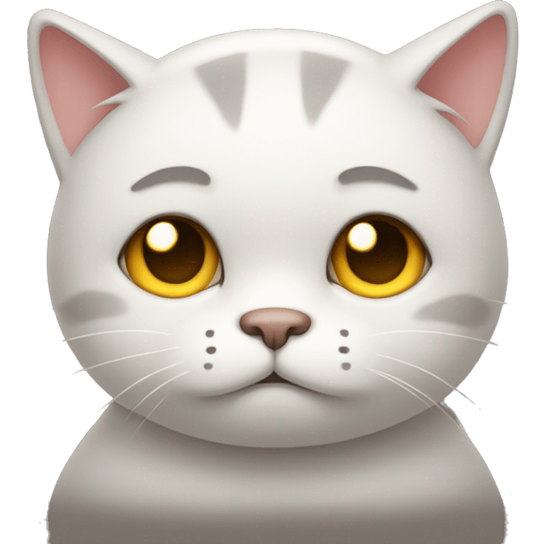 sad cat with 9-5 job emoji