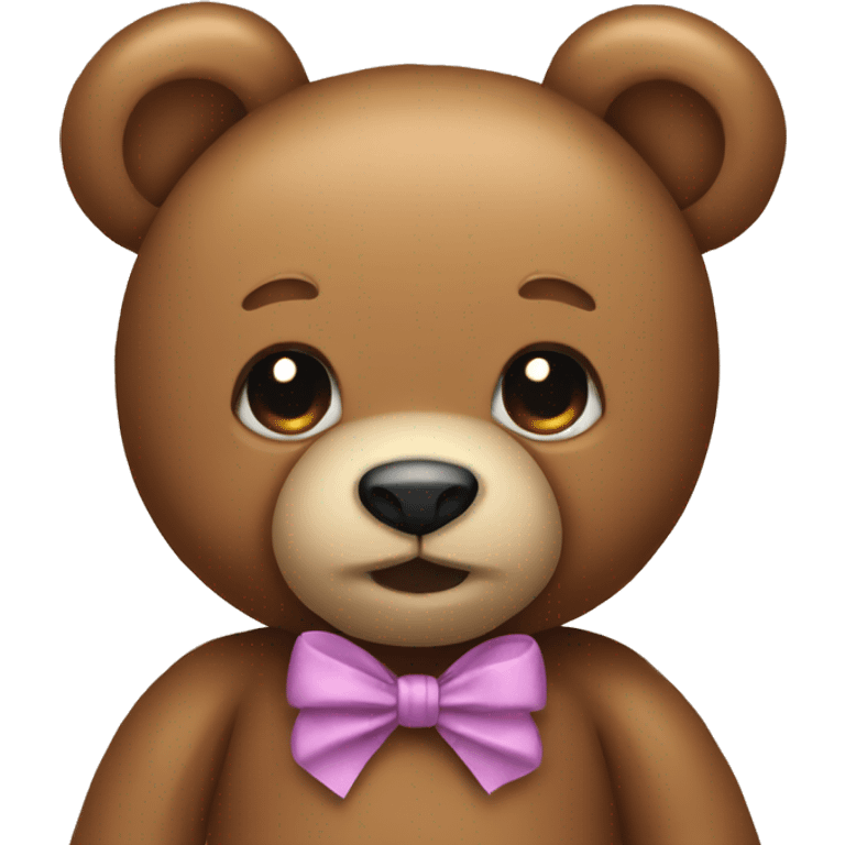 teddy bear with bow emoji