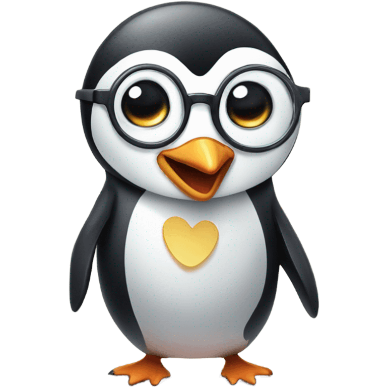 penguin wearing glasses emoji