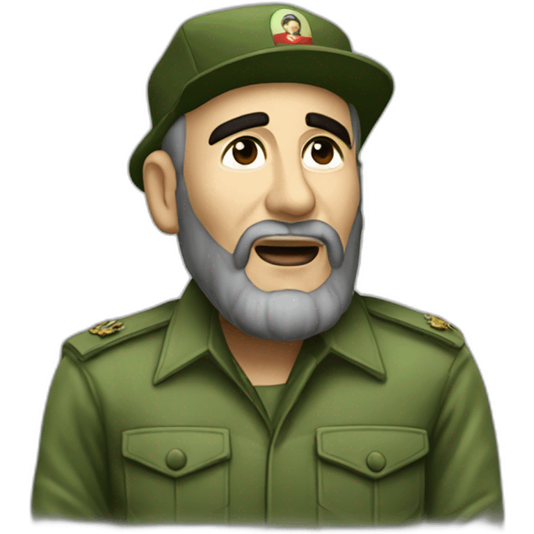 Fidel Castro on the mic emoji