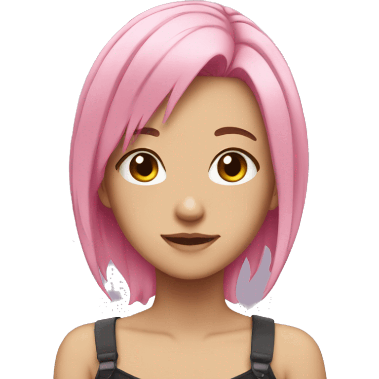 anime girl with pink hair emoji