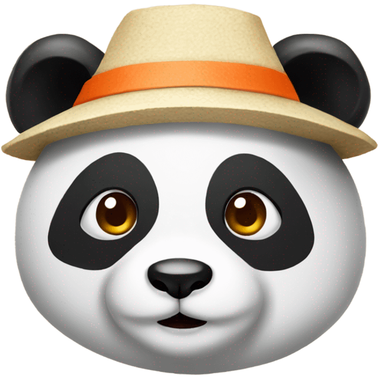 Panda with sushi hat emoji