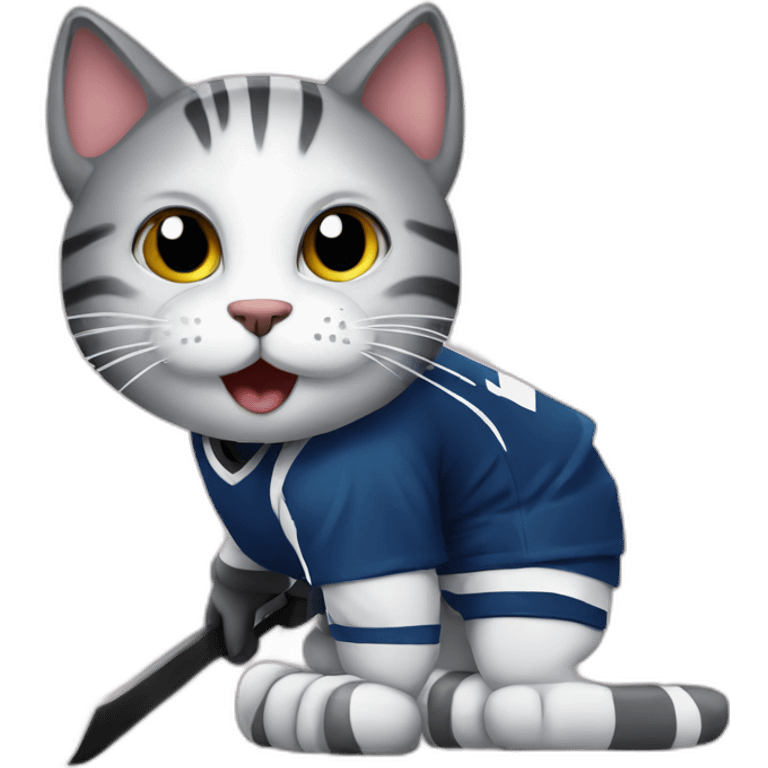 cat hockey emoji