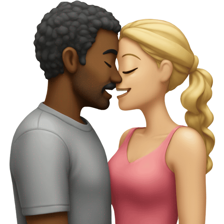 man and women kissing emoji