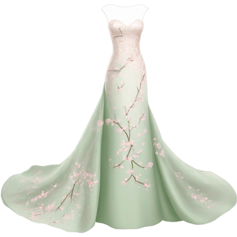 Wedding dress cherry bloom emoji