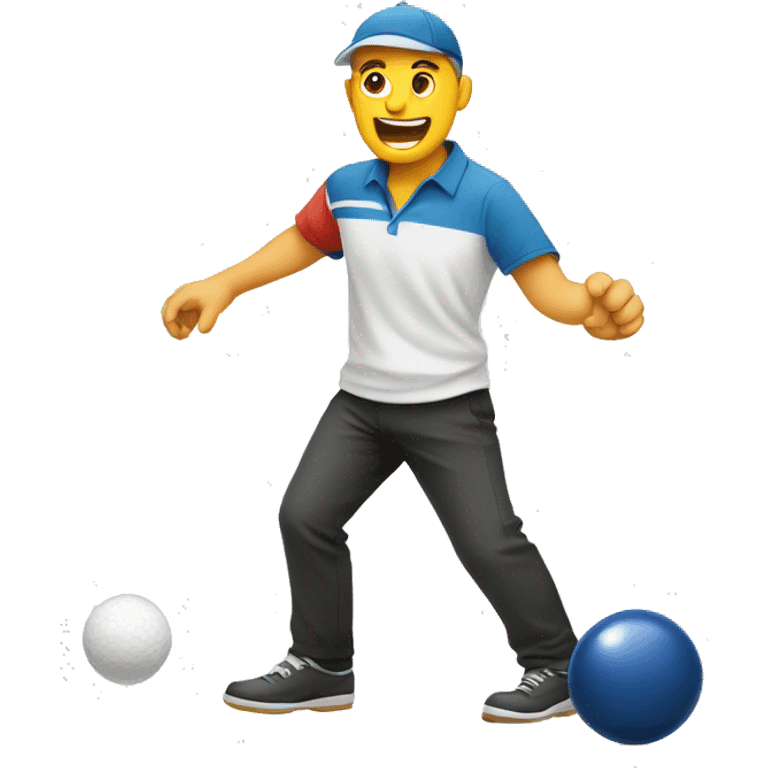 emoji of man playing a game of lawn bowls emoji