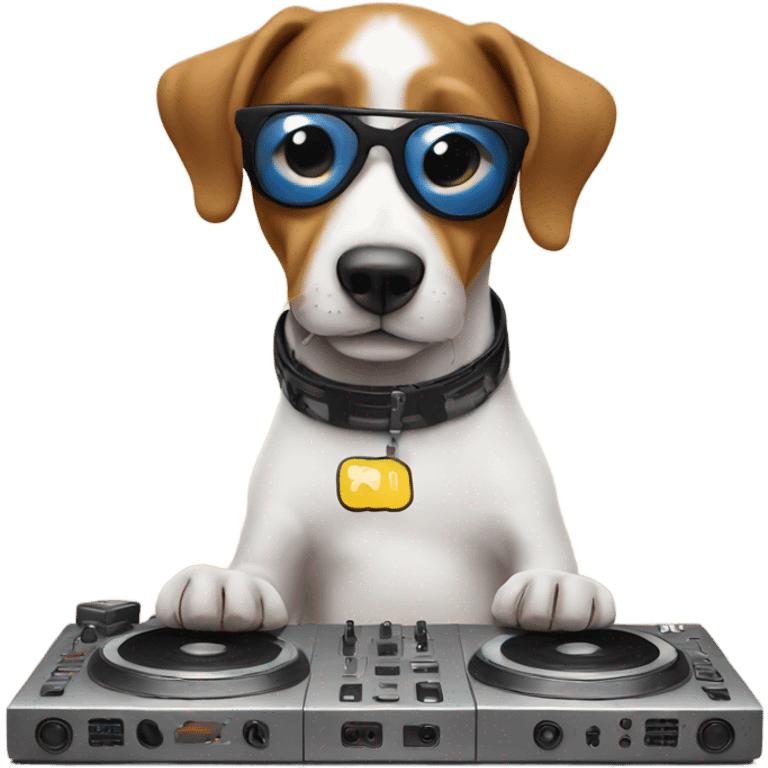 Dog djing emoji