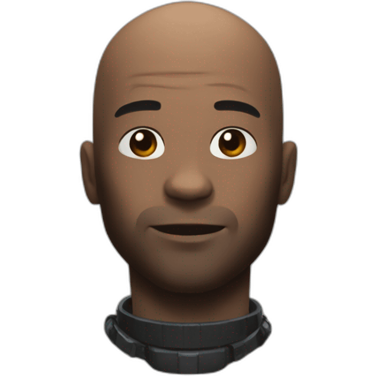 Black bald with a bear men in apex legends emoji