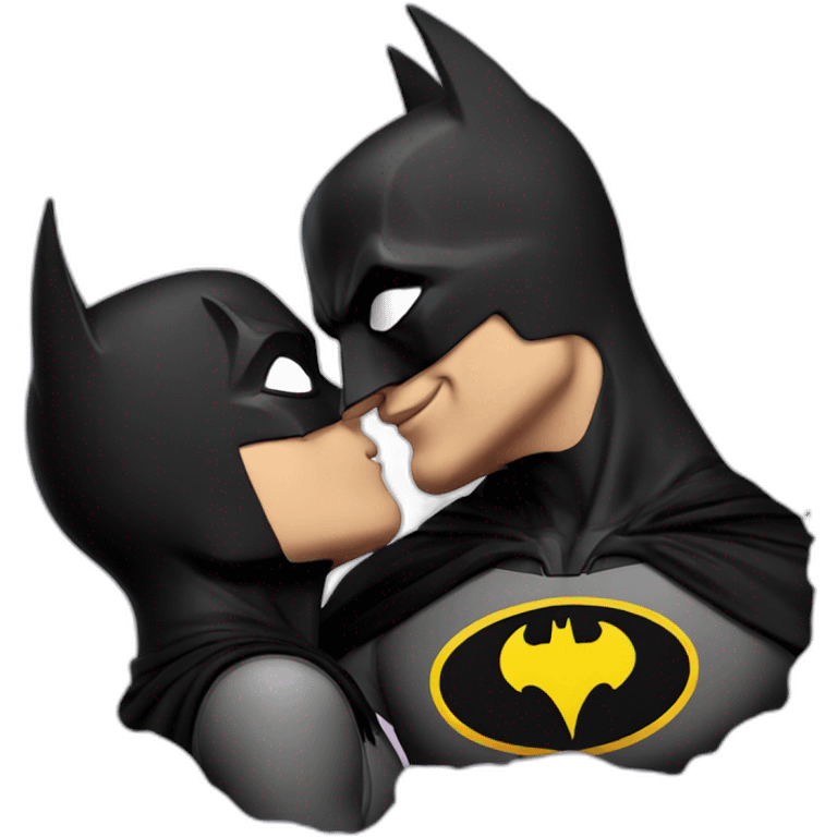 Batman kiss flash emoji