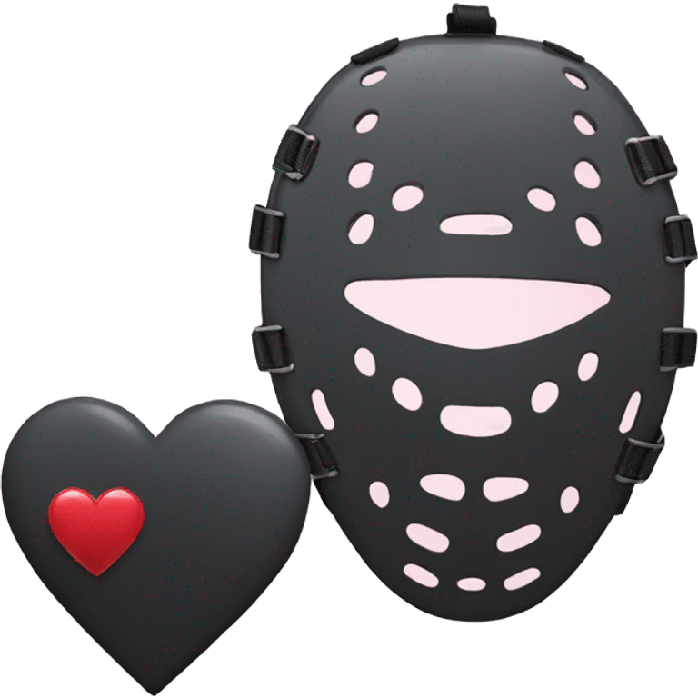 Hockey mask and heart emoji