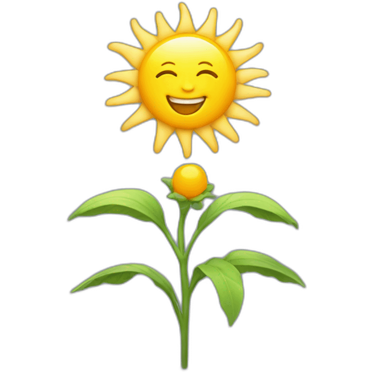 delighted sun in love emoji