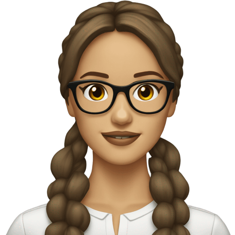 Jessica alba with glasses and brown hair  emoji