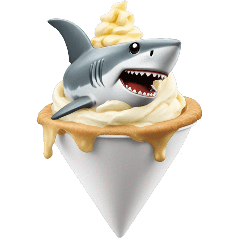 Shark eating Andy’s frozen custard  emoji