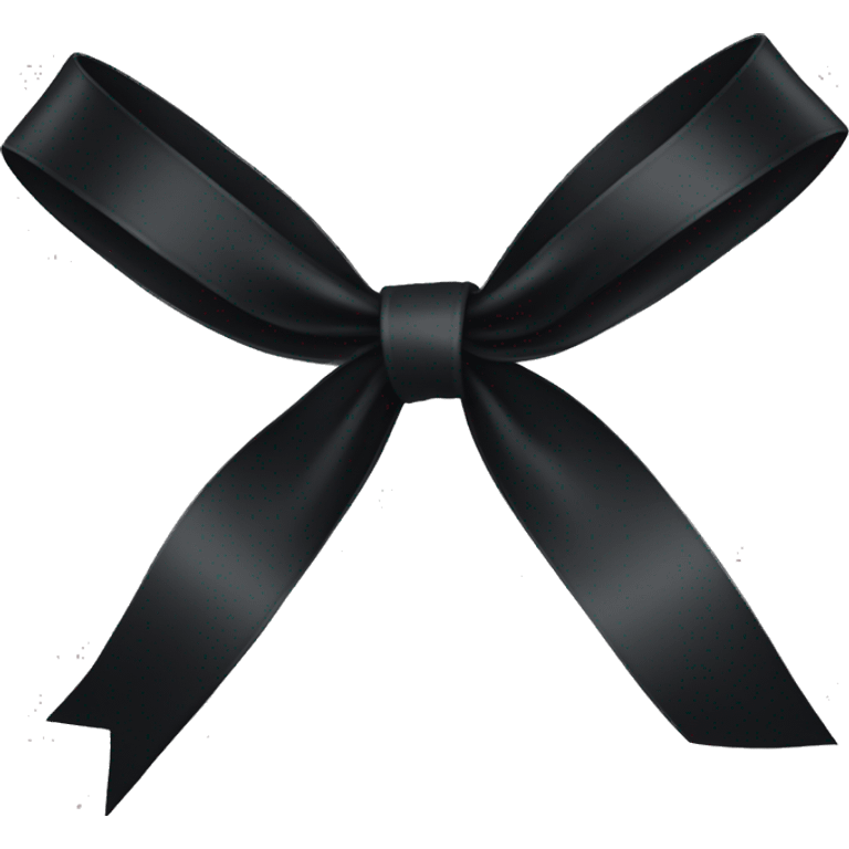 black ribbon bow emoji