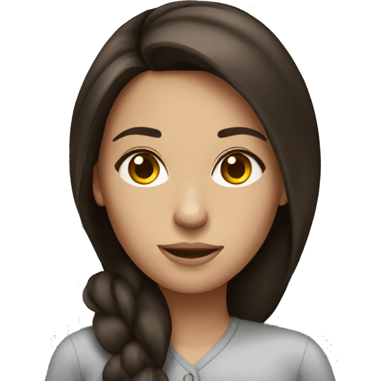 Brunette iPhone girl emoji