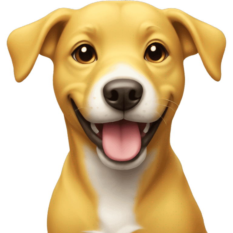 smile, yellow, cute dog emoji