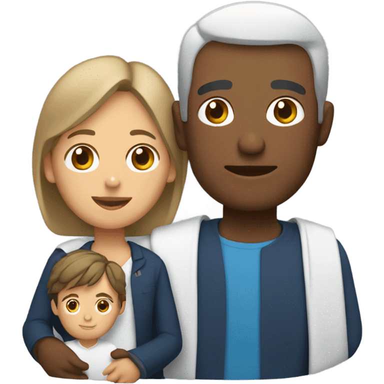 PADRE Y MADRE CON SU HIJO emoji