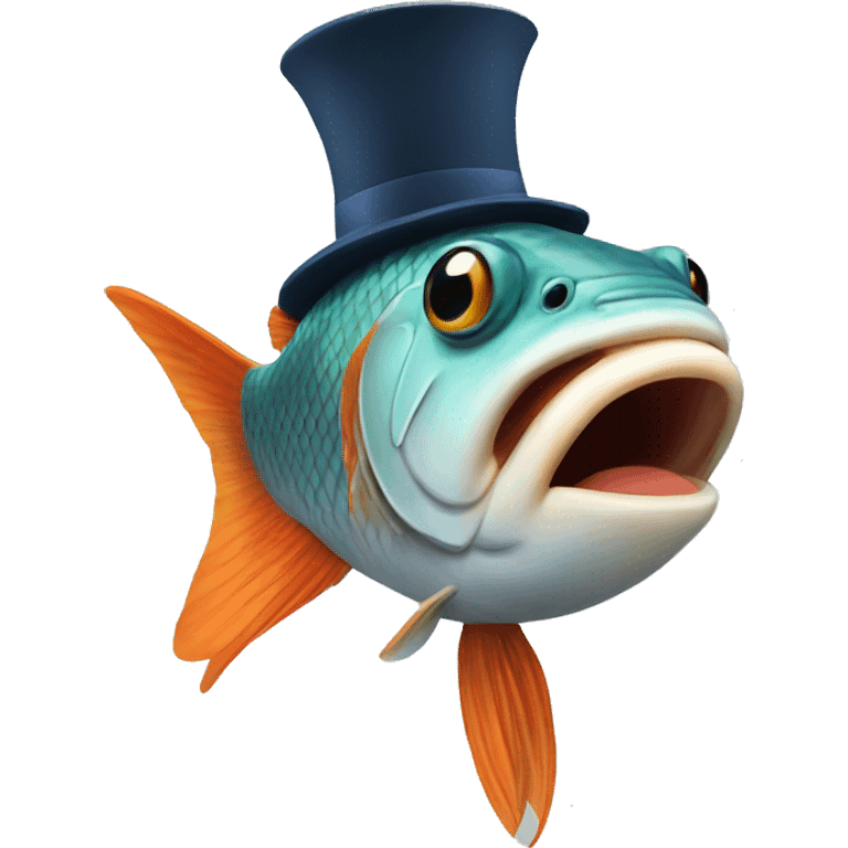 fish with hat emoji