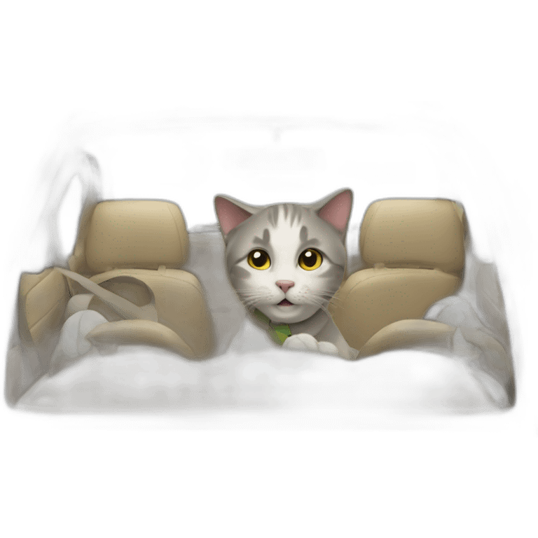 Cats in cars  emoji