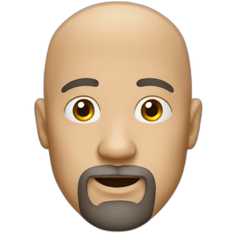 bald guy,-white-goatee emoji