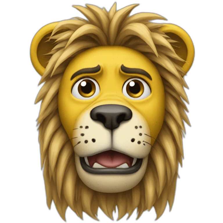 crying minion with lion cap emoji