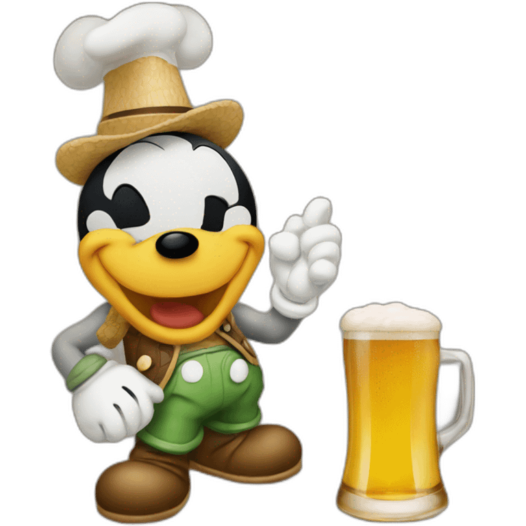 Mickey avec biere emoji