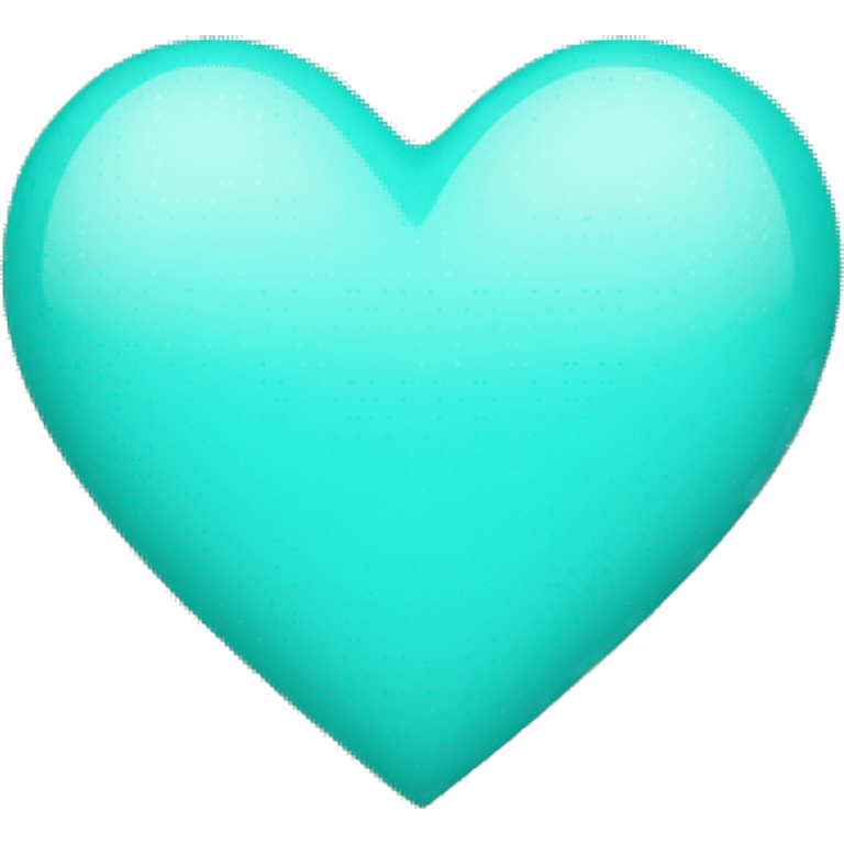 a light turqoise colour heart  emoji