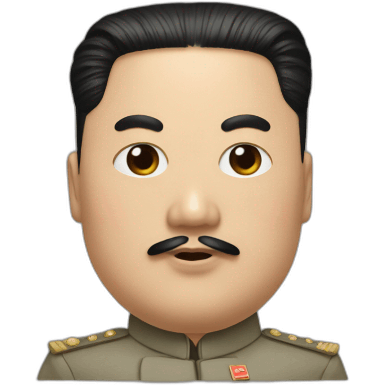 kim jong un with a moustache, dictator emoji