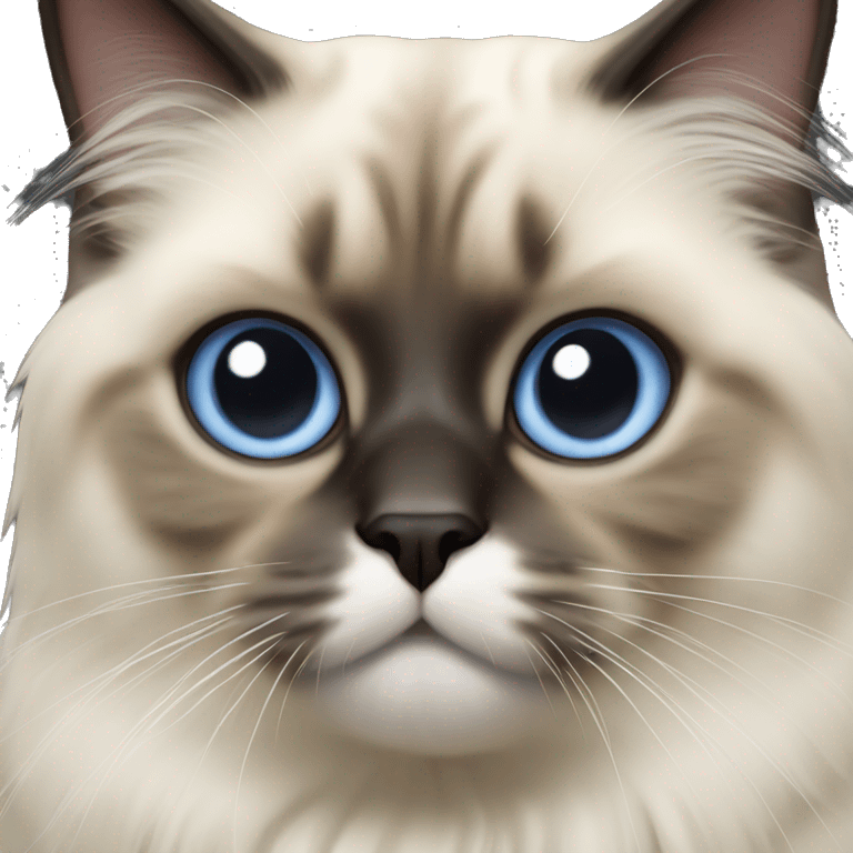 Realistic birman cat emoji