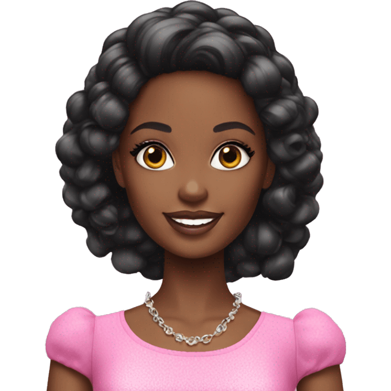 pretty black barbie  emoji